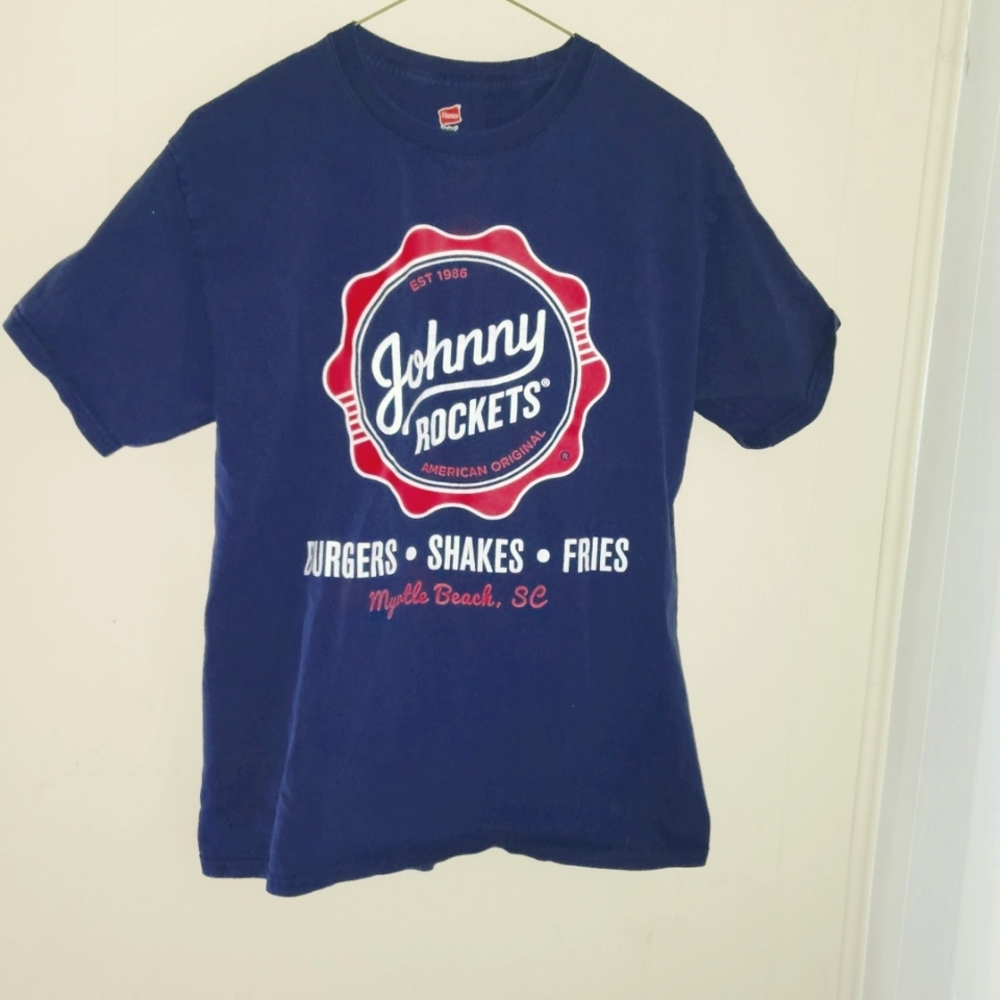 Johnny Rockets American Classic Tee Shirt Burgers Shakes & Fries Myrtle Beach SC